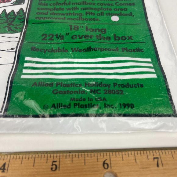 Vtg Allied Merry Christmas Mailbox Cover Plastic Holiday Decor Collection Prop‎ - Picture 6 of 9